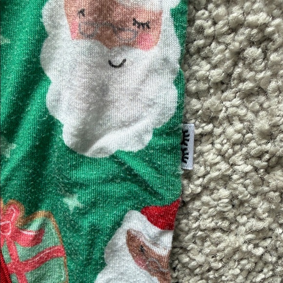 Little Sleepies Festive Green and Red Kids Footie - Picture 3 of 4